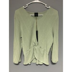 Anthropologie Women's Top W5 Mint Green 3/4 Length Sleeve Size Small‎ NWT